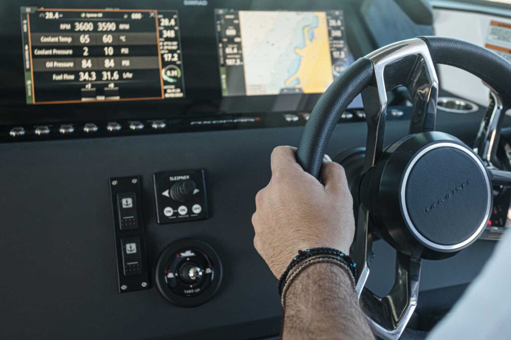 The Axopar 37 XC cockpit