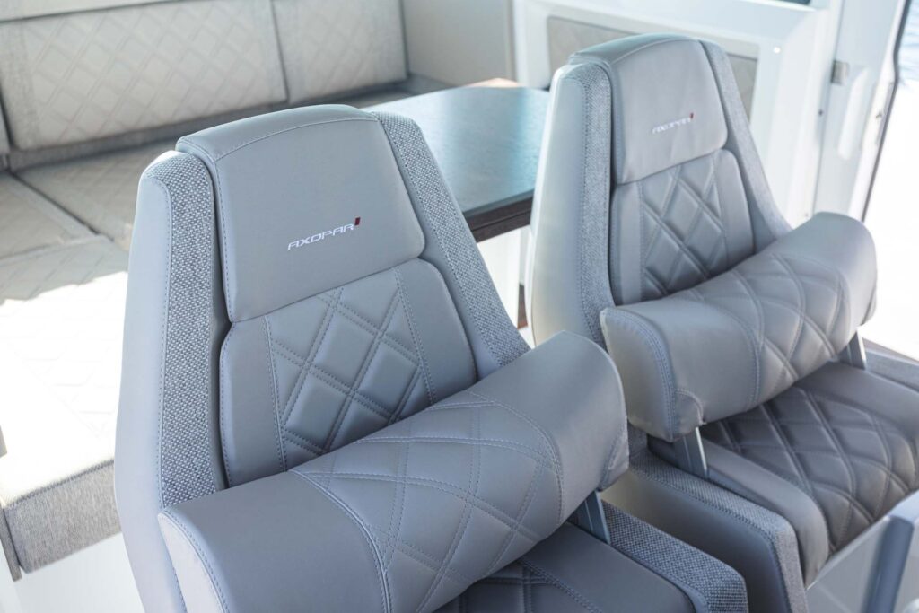 Interior view from the yacht Calypso seats