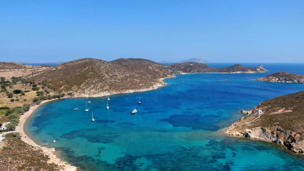 Yachts gathered in a beach